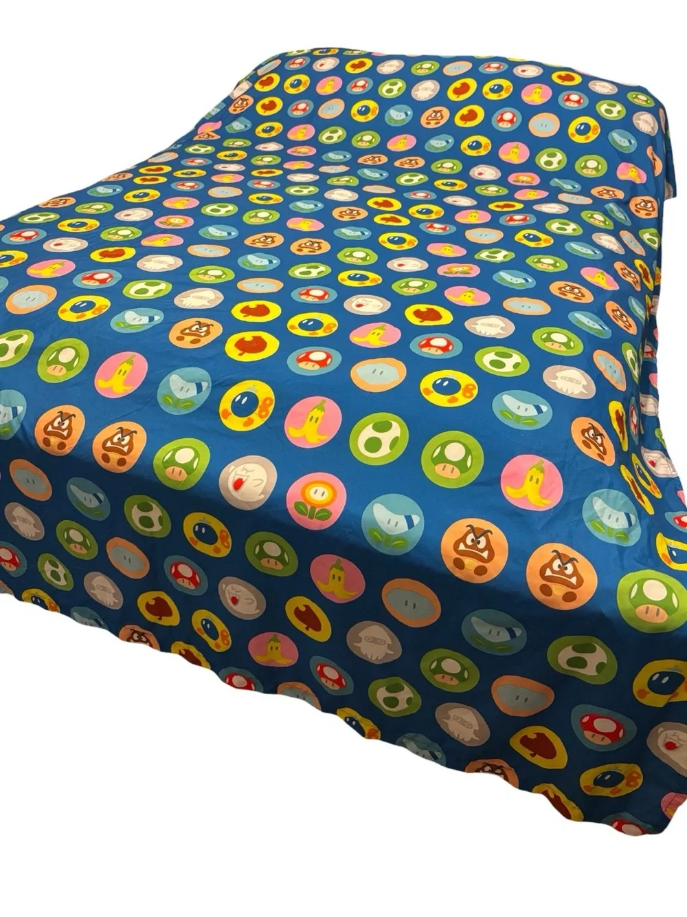 2 Piece Super Mario Bros Nintendo Twin Sheet Set 1 Fitted & 1 Flat Sheet Cartoon